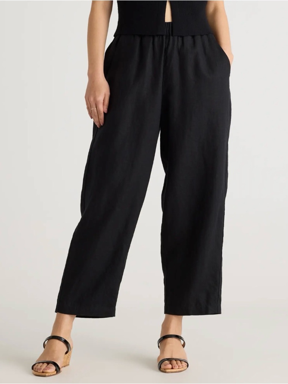 Brand New With Tags Quince 100% European Linen Pants in Black